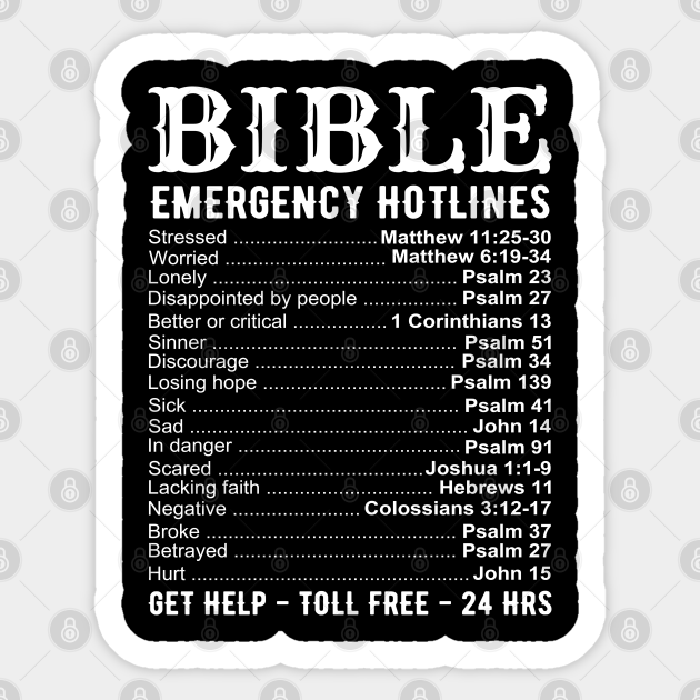 Bible Emergency Numbers Christian Verse Quote